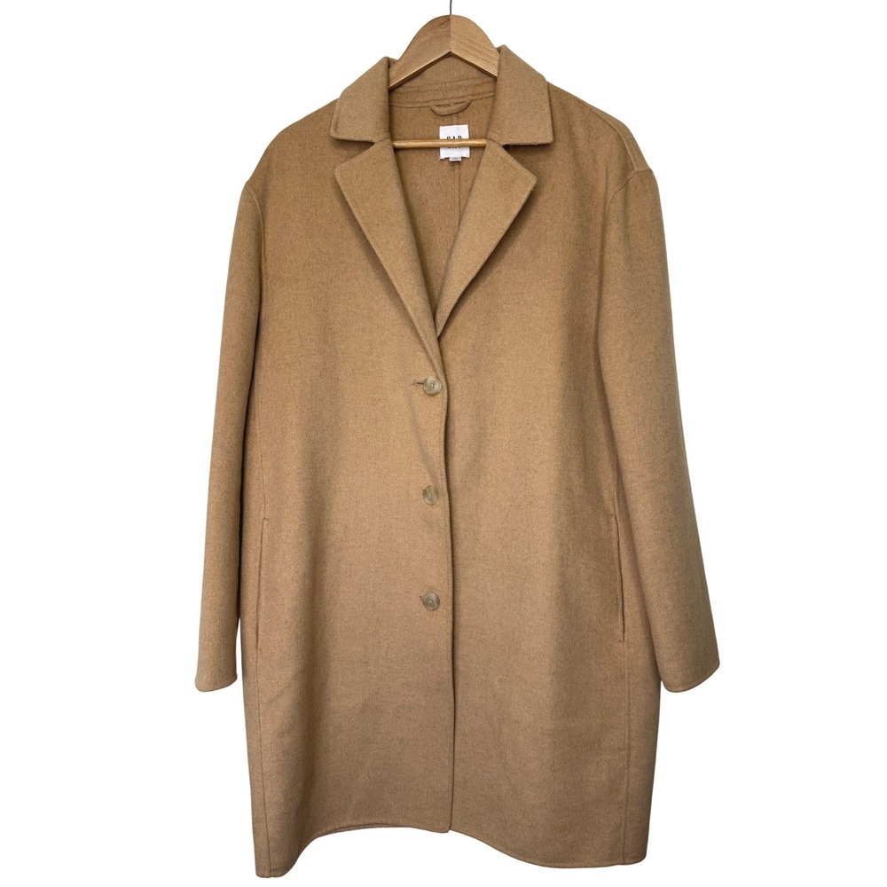 Gap Wool Blend Car Coat Womens LT Tan